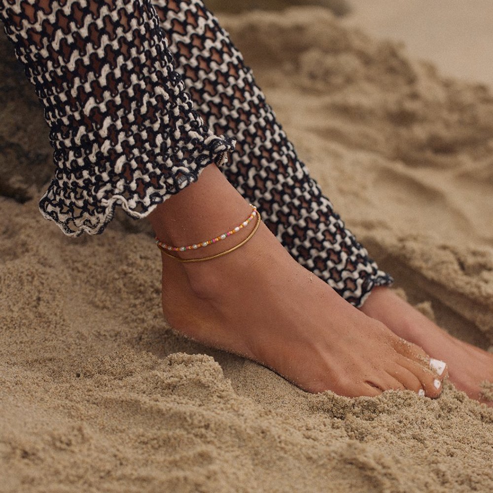 NWT Lahaina Pearl Anklet Set (Sivan Ayla x Luv AJ Collab)